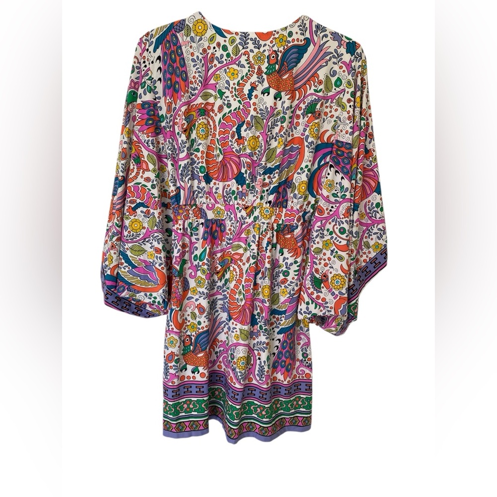 Trina Turk Jungle Beach Paisely-Print Tunic Cover-Up Size Medium Resort Vacation - Picture 5 of 6